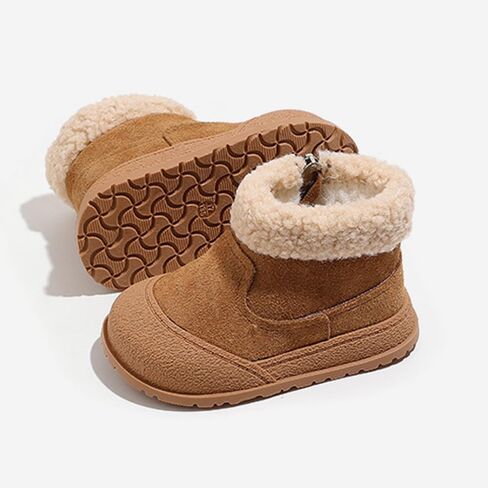 0-3 Years Toddler Boy Girl Snow Boots Suede Leather Ankle Boots in Kuwait