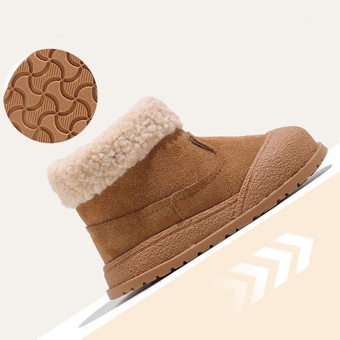 0-3 Years Toddler Boy Girl Snow Boots Suede Leather Ankle Boots in Kuwait