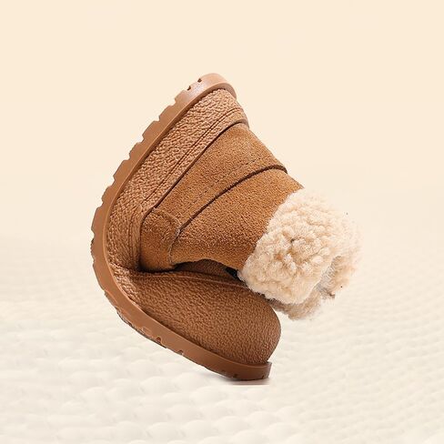 0-3 Years Toddler Boy Girl Snow Boots Suede Leather Ankle Boots in Kuwait