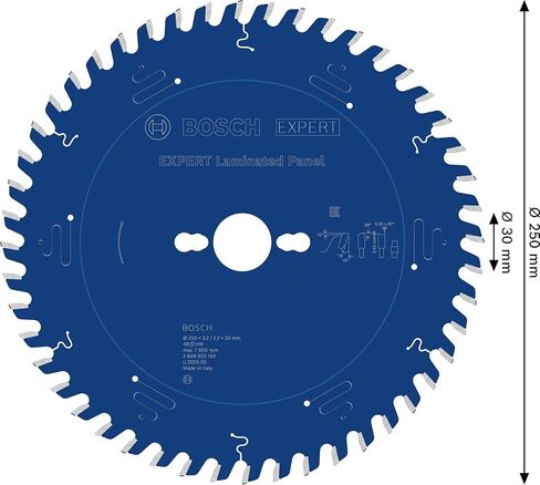 Bosch 1 x Expert Laminated Panel Circular Saw Blade for Table Saws (for Plastic-Coated Panels, Diameter mm, Professional Accessories, Wired Table Saw, Stationary Table Saw) in Saudi Arabia