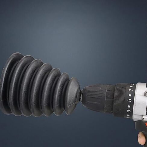 Universal Drill Dust Collector, Drill Dust Shield for Clean Work Area, Drill Bit Dust Collector Attachment for Power Tools(Black Dust Cover) in Saudi Arabia