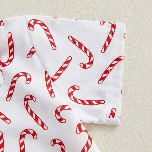 Baby Boy Christmas Outfits Button-up Short Sleeve Shirt Top Plain Shorts Set Toddler Christmas Baby Clothes in Saudi Arabia