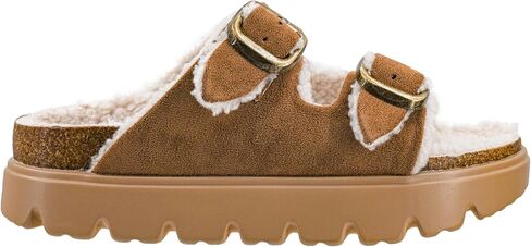 Corkys Footwear صندل بمنصة Hey Girl Hearsay مقاس 1 بوصة - يتميز بملاءمة مريحة للغاية، وجزء علوي من الفرو الناعم، وإبزيمين قابلين للتعديل لملاءمة مثالية in Kuwait