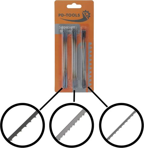 Scroll Saw Blades 18 Pieces 127 mm with Pin 7 15 18.5 TPI Carbon Tool Steel for Wood Plastic Fine Cut in Saudi Arabia