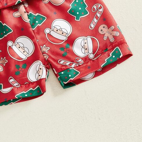 Christmas Pajamas For Toddler Baby Girl Boys Pjs Short Sleeve Shirt Shorts Set Matching Pjs Infant Lounge Set in Saudi Arabia
