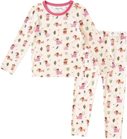 pureborn Baby Toddler Kids Viscose from Bamboo Pajamas Set Pjs 2pcs 18M-8Y in Kuwait