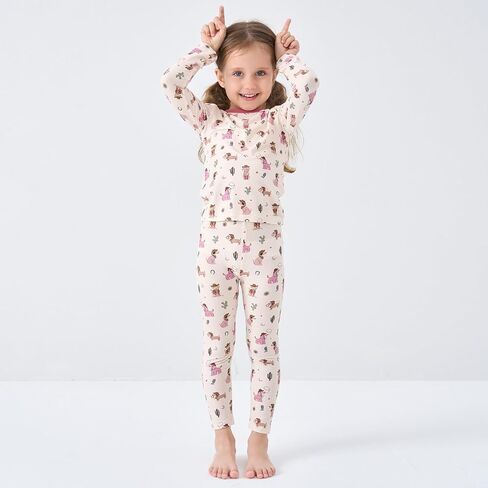 pureborn Baby Toddler Kids Viscose from Bamboo Pajamas Set Pjs 2pcs 18M-8Y in Kuwait