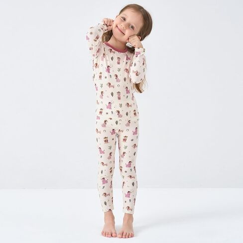 pureborn Baby Toddler Kids Viscose from Bamboo Pajamas Set Pjs 2pcs 18M-8Y in Kuwait