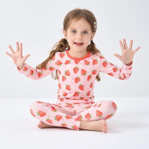 pureborn Baby Toddler Kids Viscose from Bamboo Pajamas Set Pjs 2pcs 18M-8Y in Saudi Arabia