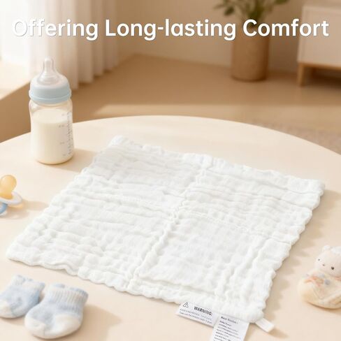 Organic Muslin Baby Washcloths 6 Pack Baby Bath Face Towel 12x12 Inch Extra Absorbent and Soft Burp Cloth and Wash Cloths for Newborn-Infants On Sensitive Skin (White Grey Brown) in Saudi Arabia