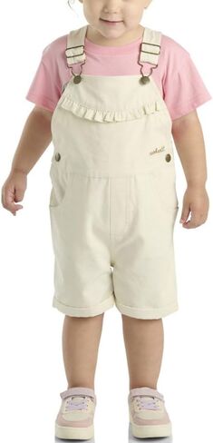 شورت Carhartt للأطفال CM9748 مصنوع من القماش بكشكشة أمامية - للبنات in Kuwait