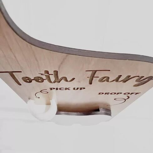 2-in-1 Design Tooth Fairy Tooth Holder Door Hanger with Money Slot，Including Fairy Coins,Wooden Encourage Gift for Kids Children Boys Girls in Saudi Arabia