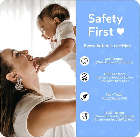 Crib Rail Covers for Teething Furniture Edge Protector for Baby - Plastic Crib Protector from Chewing - CPC Certified, CPSC Tested, LFGB Food Grade - Silicone Like TPE - Patent Pending in Saudi Arabia
