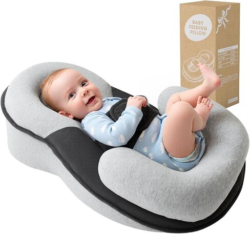 Tummy Time Pillow Baby Lounger Pillow Reduce Spit-Up Anti Overflow Design for Baby Comfort and Feeding Support in Saudi Arabia