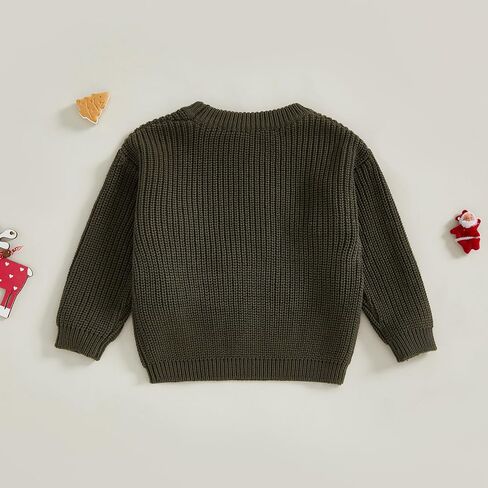 My First Christmas Baby Boy Girl Sweater Embroidery Long Sleeve Knit Sweater Pullover Top Winter Christmas Clothes in Saudi Arabia