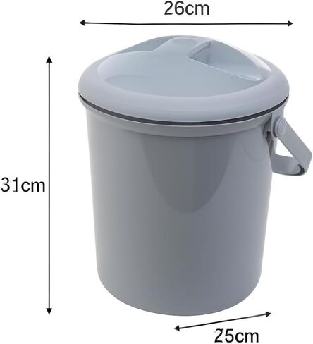 Rotho Babydesign Nappy Pail, 10l, 0+ Months, Bella Bambina, Stone-Grey, 20021 0286 in Saudi Arabia