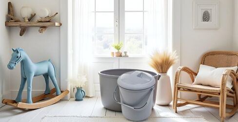 Rotho Babydesign Nappy Pail, 10l, 0+ Months, Bella Bambina, Stone-Grey, 20021 0286 in Saudi Arabia