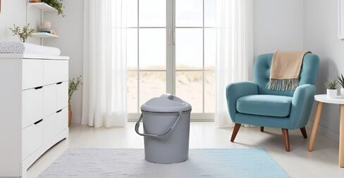Rotho Babydesign Nappy Pail, 10l, 0+ Months, Bella Bambina, Stone-Grey, 20021 0286 in Saudi Arabia