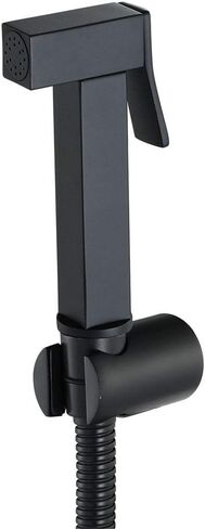Premium Stainless Steel Bathroom Copper Square Black Nozzle,Shattaf Sprayer Best Used for Personal Hygiene and Potty Toilet Sprayer in Kuwait