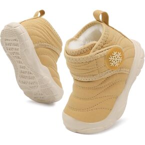 أحذية BARERUN بيرفوت للأطفال الأولاد والبنات أحذية منزلية شتوية دافئة للأطفال الصغار والبنات والأولاد من الصوف المقاوم للماء أحذية الثلوج للأطفال من الفرو الصناعي أحذية المشي للرضع في الأماكن المغلقة والخارجية in Kuwait