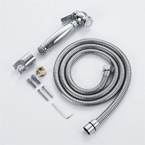 بخاخ محمول للمرحاض، خرطوم مدخل مياه من الفولاذ المقاوم للصدأ، بخاخ حفاضات لبخاخ مياه المرحاض، تحكم في الضغط قابل للتعديل in Kuwait