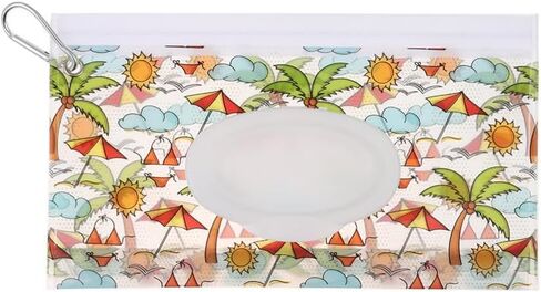 Wet Wipes Bag Flip Cover Reusable With Buckle Cosmetic Pouch Carrying Case EVA Tissue Box(01) in Saudi Arabia