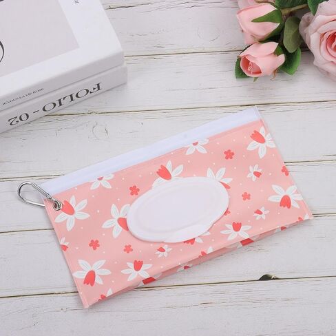 Wet Wipes Bag Flip Cover Reusable With Buckle Cosmetic Pouch Carrying Case EVA Tissue Box(01) in Saudi Arabia