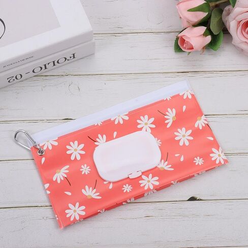 Wet Wipes Bag Flip Cover Reusable With Buckle Cosmetic Pouch Carrying Case EVA Tissue Box(01) in Saudi Arabia