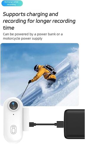كاميرا POV Pro 4K مقاومة للماء، كاميرا POV مع 6 حوامل مختلفة، كاميرا عمل جديدة ذات زاوية واسعة للغاية ومتعددة الوظائف بجيب الإبهام، رؤية ليلية لتسجيل الفيديو للأنشطة الخارجية (أسود (4K)، 128 جيجا) in Kuwait