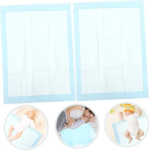 Ciieeo 10pcs Large Disposable Changing Pads High Absorbency Leakproof Newborn Diaper Portable Breathable Non Slip Pad for Mess Diaper Changes and Travel in Saudi Arabia