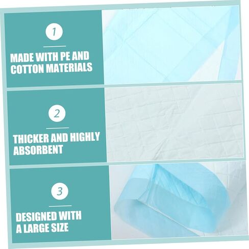 Ciieeo 10pcs Large Disposable Changing Pads High Absorbency Leakproof Newborn Diaper Portable Breathable Non Slip Pad for Mess Diaper Changes and Travel in Saudi Arabia