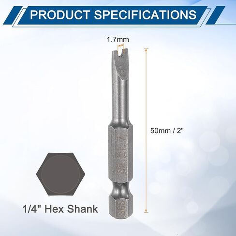 HARFINGTON U Shape Screwdriver Bits U1.7 1/4" Hex Shank 2" Insert Bits S2 Magnetic U Type Screwdriver for Electronic Appliances in Saudi Arabia