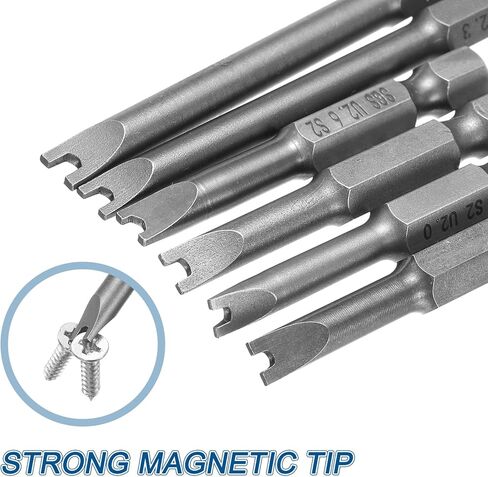 HARFINGTON U Shape Screwdriver Bits U1.7 1/4" Hex Shank 2" Insert Bits S2 Magnetic U Type Screwdriver for Electronic Appliances in Saudi Arabia