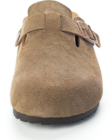Women’s Genuine Suede Clogs for Women Slip-On Buckle Slides Women's Mules & Clogs Natural Rubber Cork Footbed Sandals Potato Shoes with Arch Support in Saudi Arabia