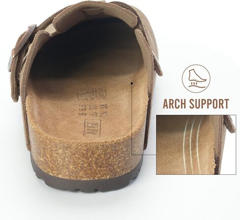 Women’s Genuine Suede Clogs for Women Slip-On Buckle Slides Women's Mules & Clogs Natural Rubber Cork Footbed Sandals Potato Shoes with Arch Support in Saudi Arabia