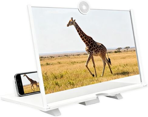 مكبر شاشة الهاتف القابل للسحب، إصدار مكبر الشاشة 2026، شاشات الهواتف المحمولة المكبرة ثلاثية الأبعاد عالية الدقة للأفلام ومقاطع الفيديو والألعاب (أحمر، 10 بوصة) in Kuwait