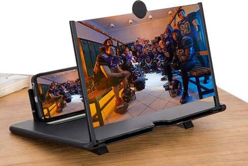 مكبر شاشة الهاتف القابل للسحب، إصدار مكبر الشاشة 2026، شاشات الهواتف المحمولة المكبرة ثلاثية الأبعاد عالية الدقة للأفلام ومقاطع الفيديو والألعاب (أحمر، 10 بوصة) in Kuwait