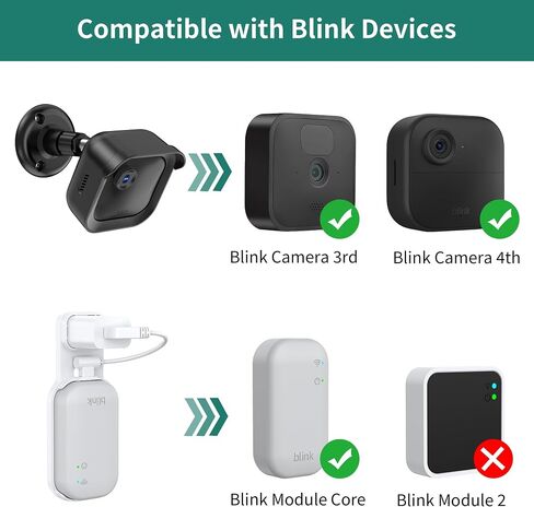 حامل كاميرا Blink خارجي جديد كليًا، غطاء واقٍ مقاوم للطقس مكون من 3 قطع مع حامل قابل للتعديل 360 درجة ووحدة مزامنة، متوافق مع كاميرات Blink Outdoor من الجيل الرابع والثالث (الكاميرا غير متضمنة) in Kuwait