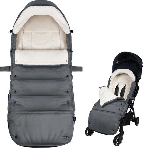 Universal, Weather-Proof, Warm Stroller Footmuff | Extendable Winter Cover | Adjustable Buckle | Stroller Bunting Bag | CosyDiary Stroller Accessories | Stroller Cover in Saudi Arabia