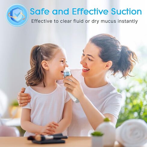 Electric Nasal Aspirator for Baby, Baby Nose Sucker with 5 Levels Suction, Automatic Nose Cleaner with 3 Silicone Tips, Nose Aspirator with Music Soothing Function & Light in Saudi Arabia