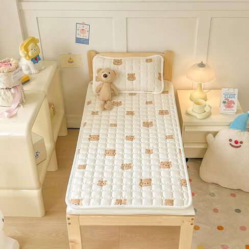 Baby Crib Mattress Cover Protector, Double-Layer Gauze,Toddler Mattress 100% Cotton Mini Baby Mattress Protector Cushion,Toddler Mattress Topper。Crib Mattress Pad, Crib Cushion Bed Sheets in Saudi Arabia