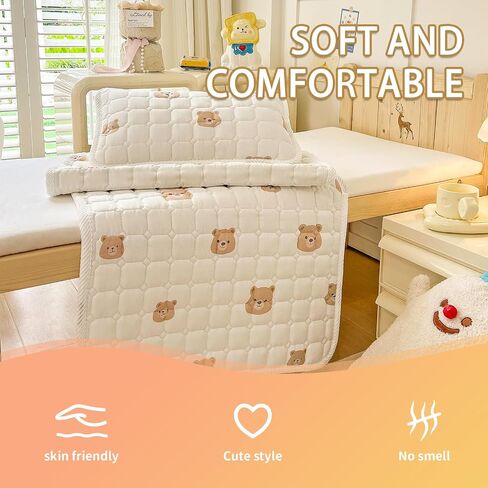 Baby Crib Mattress Cover Protector, Double-Layer Gauze,Toddler Mattress 100% Cotton Mini Baby Mattress Protector Cushion,Toddler Mattress Topper。Crib Mattress Pad, Crib Cushion Bed Sheets in Saudi Arabia