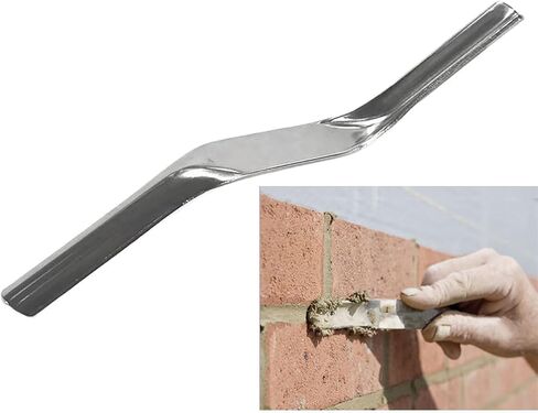 أداة ربط الطوب الاحترافية المصنوعة من الفولاذ المقاوم للصدأ، درجة 201، 1/2 بوصة × 5/8 بوصة، شفرة منحنية مزدوجة الأطراف لملء وختم البناء (1/2 × 5/8) in Kuwait