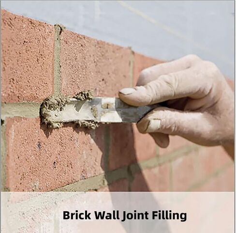 أداة ربط الطوب الاحترافية المصنوعة من الفولاذ المقاوم للصدأ، درجة 201، 1/2 بوصة × 5/8 بوصة، شفرة منحنية مزدوجة الأطراف لملء وختم البناء (1/2 × 5/8) in Kuwait