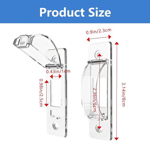 Light Switch Guard, 2 Pack Clear Light Switch Lock, Light Switch Cover Guard, Child Proof Light switch cover, Prevent Children and Adults from Accidentally Turning Your Lights on or off in Kuwait