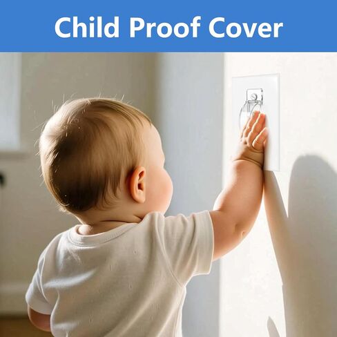 Light Switch Guard, 2 Pack Clear Light Switch Lock, Light Switch Cover Guard, Child Proof Light switch cover, Prevent Children and Adults from Accidentally Turning Your Lights on or off in Kuwait