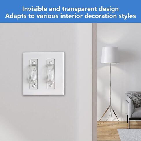 Light Switch Guard, 2 Pack Clear Light Switch Lock, Light Switch Cover Guard, Child Proof Light switch cover, Prevent Children and Adults from Accidentally Turning Your Lights on or off in Kuwait