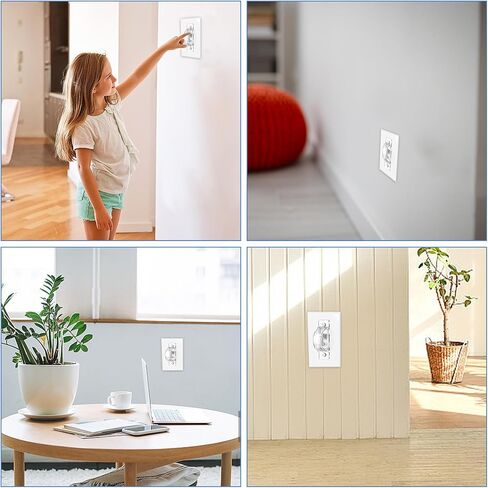 Light Switch Guard, 2 Pack Clear Light Switch Lock, Light Switch Cover Guard, Child Proof Light switch cover, Prevent Children and Adults from Accidentally Turning Your Lights on or off in Kuwait