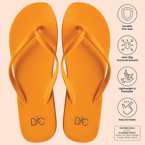 Women And Girls Cushioned Comfortable Flip Flop For Beach, Shower, Casual Wear - Sizes, 6, 7, 8 in Saudi Arabia