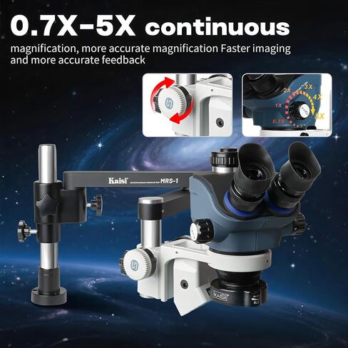 Kaisi MRS TX-350S Trinocular Microscope 360-Degree Rotating Folding Bracket 4K HD Camera Phone Repair Soldering Microscope Tools(MRS TX-350S-201) in Saudi Arabia